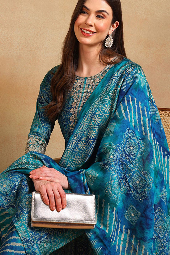 148c991d-5426-4276-8d2a-5193587ebfec1718336281487-KALINI-Ethnic-Motifs-Printed-Thread-Work-Straight-Kurta-With-1 - Ladoj