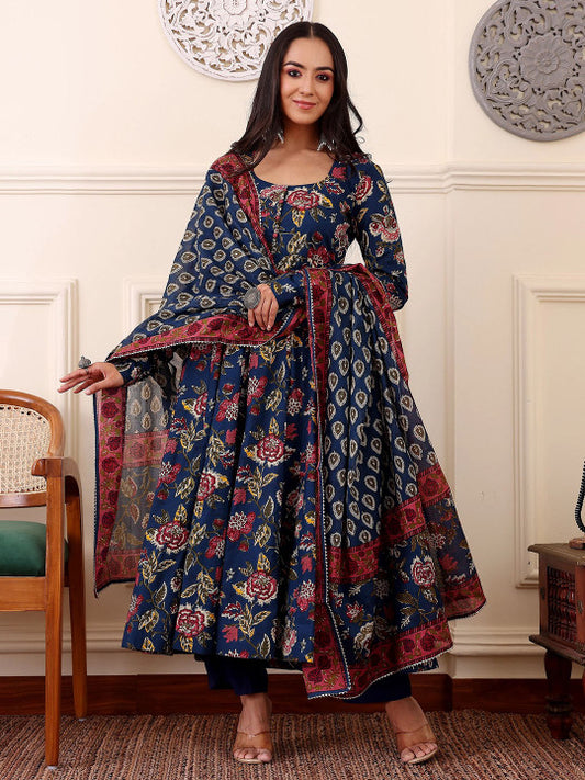 18e7bdda-f4be-45c8-aa68-c503b1cb8a6a1741156954751-KALINI-Floral-Printed-Anarkali-Kurta-With-Trousers-And-Dupat-5 - Ladoj