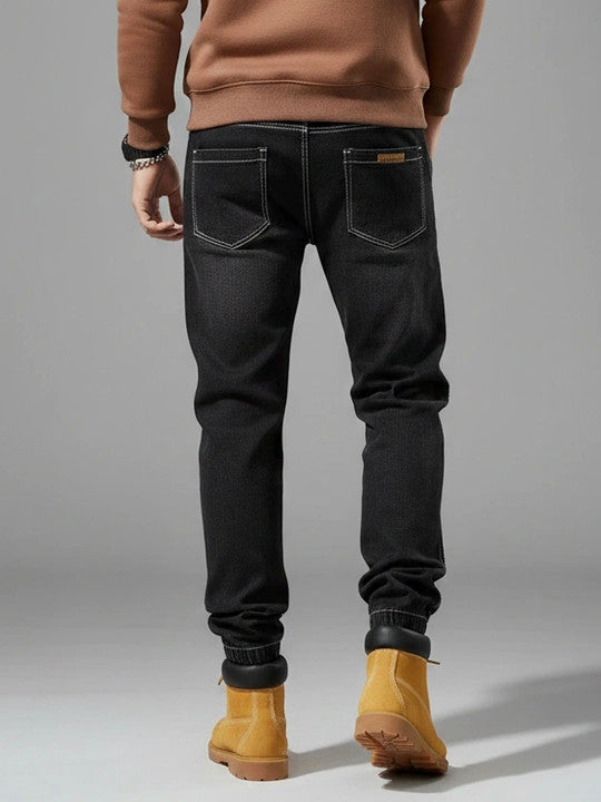 Men Jogger Fit Mid-Rise Medium Shade Jeans