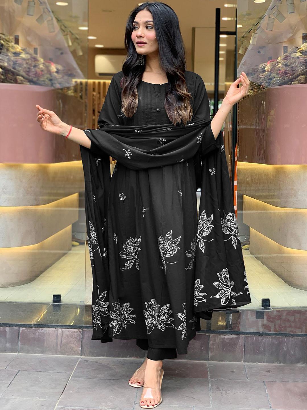 Women Ethnic Motifs Embroidered Kurta with Trousers & Dupatta