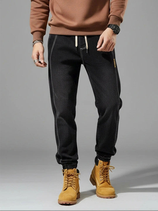 Men Jogger Fit Mid-Rise Medium Shade Jeans
