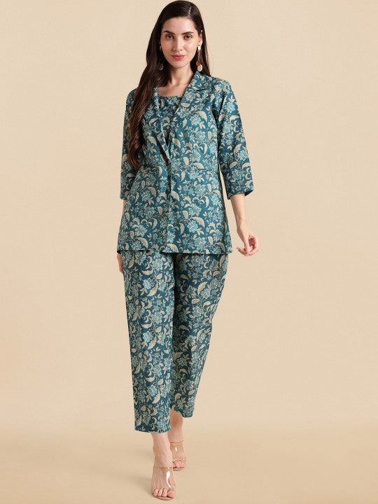 c0cda01b-0de8-4194-850d-bb3a820931301695042176980MIRCHIFASHIONDustyBlueNTealPureCottonCo-OrdsWithJacket1_7ac1f751-dcba-4c43-a2a4-b3d5c090f2de - Ladoj