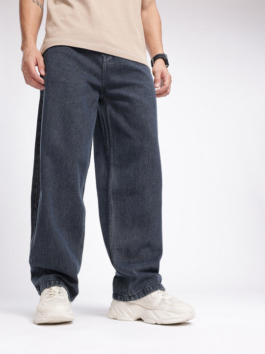 Men Baggy Fit Light Fade Jeans