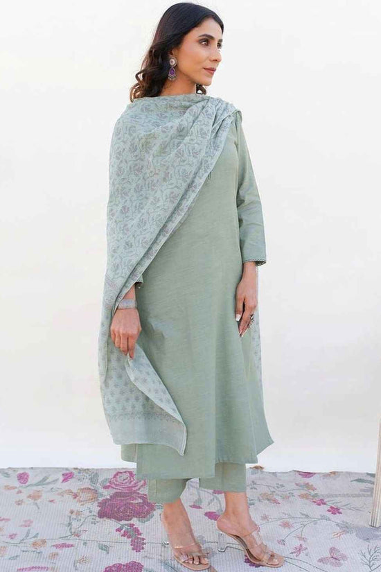 Women Ethnic Motifs Regular Kurta with Trousers & With Dupatta