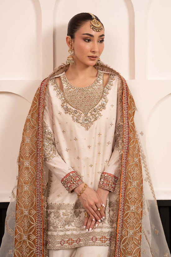 3 Piece Embroidered Cotton Lurex Suit