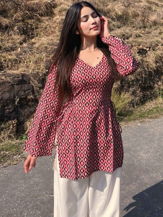 Viscose Rayon Printed Ethnic Tunic