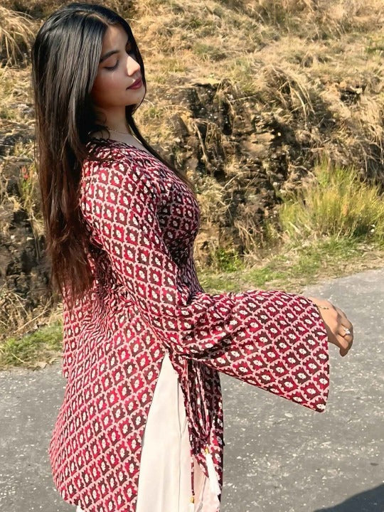 Viscose Rayon Printed Ethnic Tunic