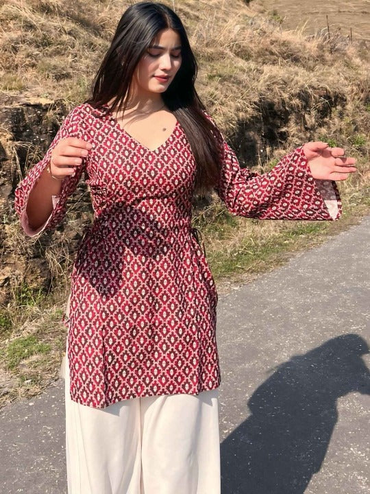 Viscose Rayon Printed Ethnic Tunic