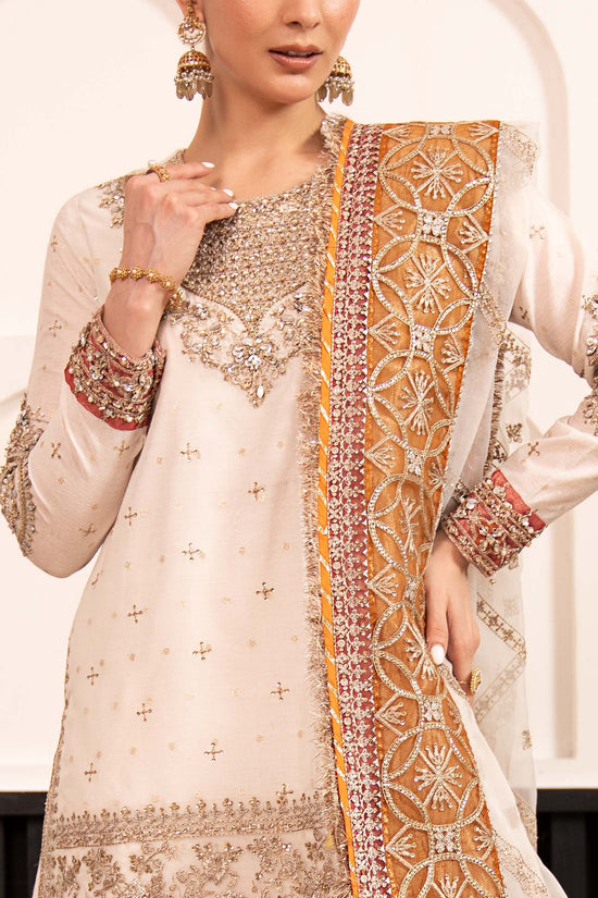 3 Piece Embroidered Cotton Lurex Suit