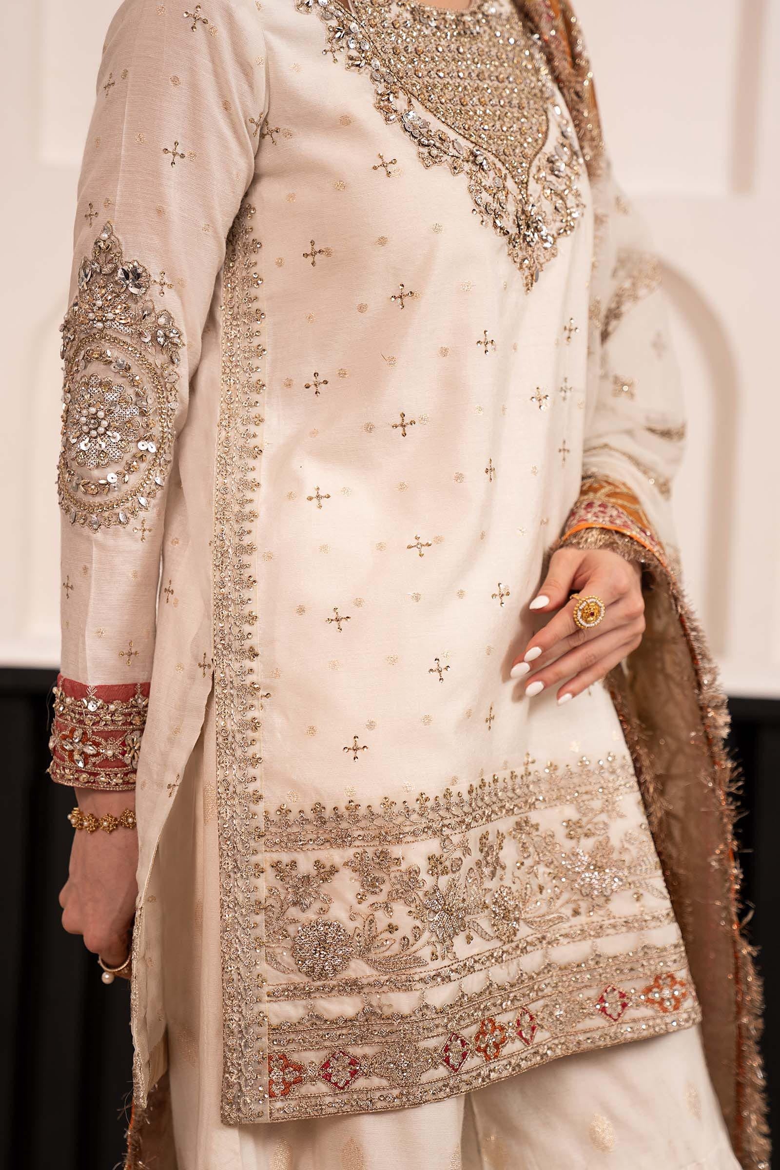 3 Piece Embroidered Cotton Lurex Suit