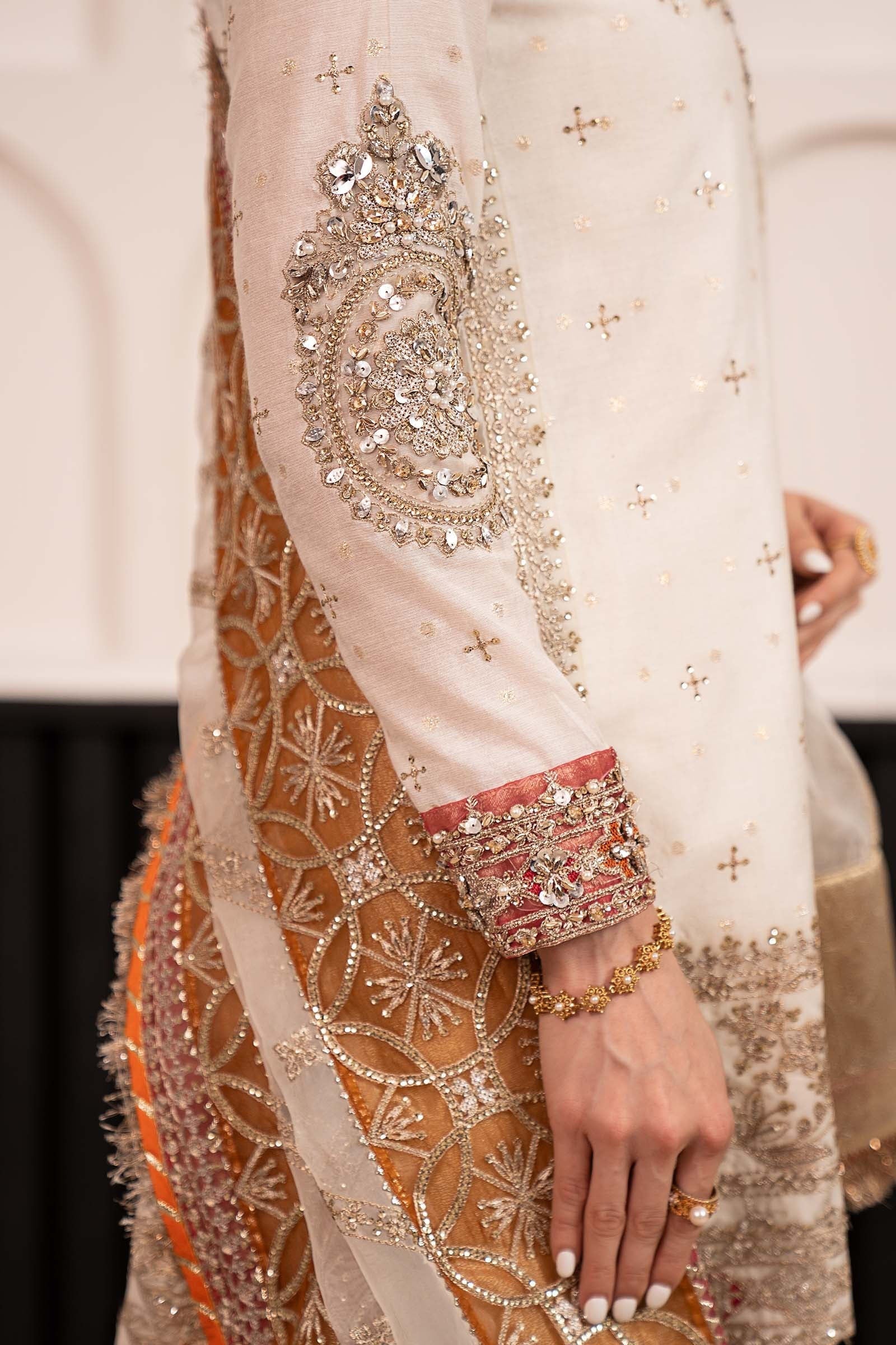 3 Piece Embroidered Cotton Lurex Suit