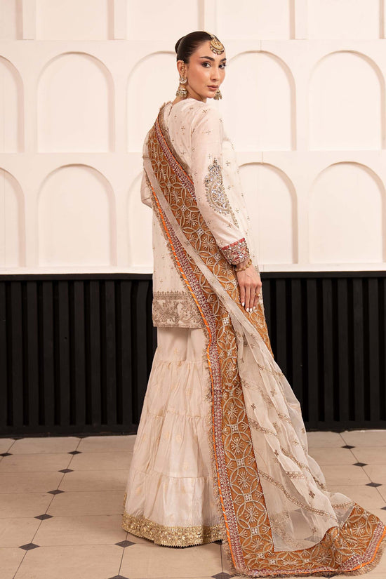 3 Piece Embroidered Cotton Lurex Suit