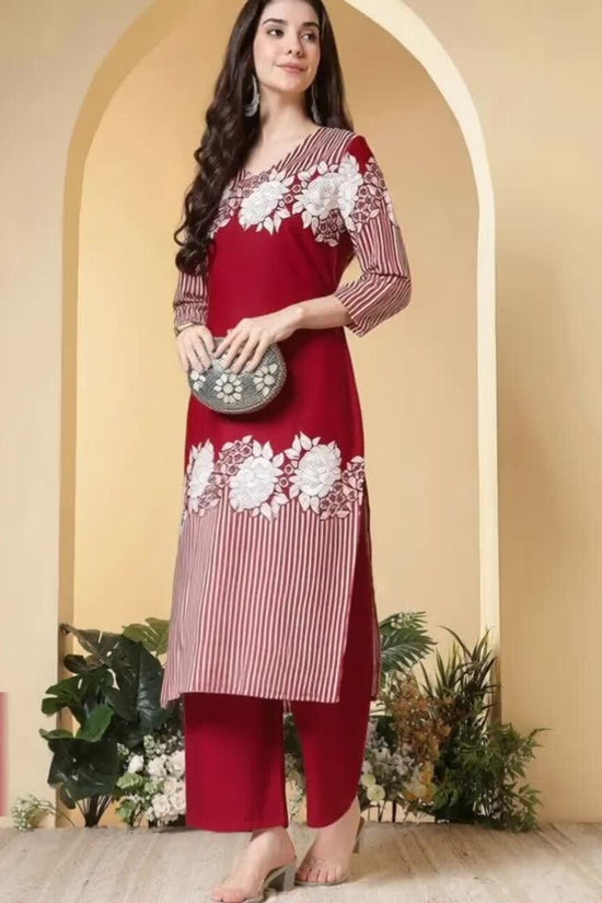 Women Floral Printed V-Neck Kurti