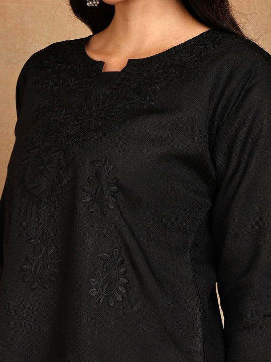 Women Ethnic Motifs Embroidered Chikankari Chikankari Kurti