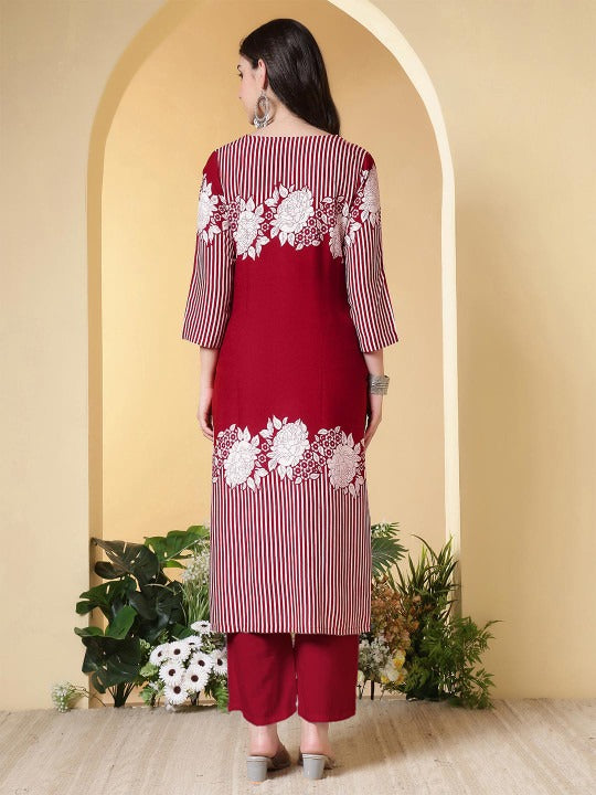 Women Floral Printed V-Neck Kurti