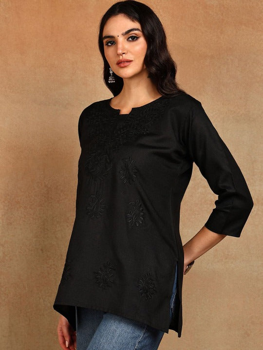 Women Ethnic Motifs Embroidered Chikankari Chikankari Kurti
