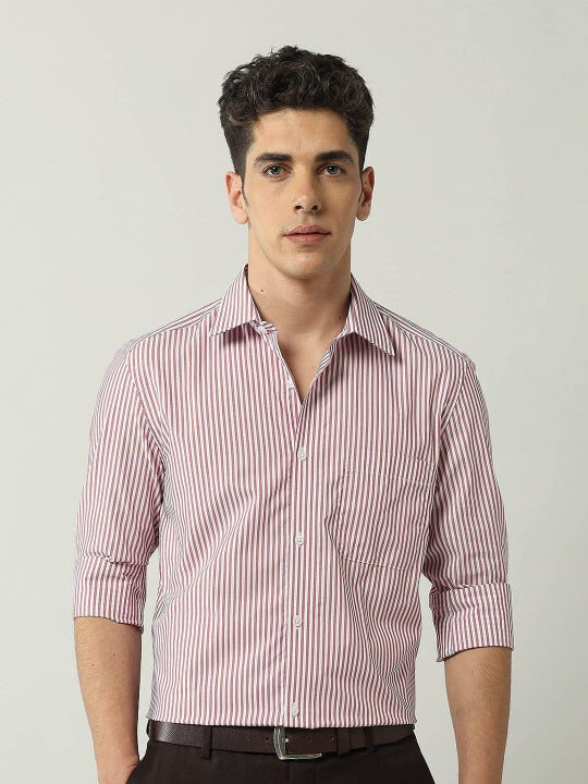 Men Classic Striped Formal Shirt