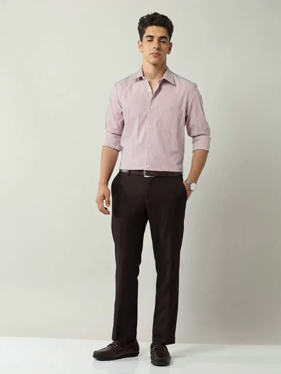 Men Classic Striped Formal Shirt