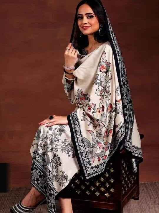 Women Floral Printed Kurta with Trousers & Dupatta