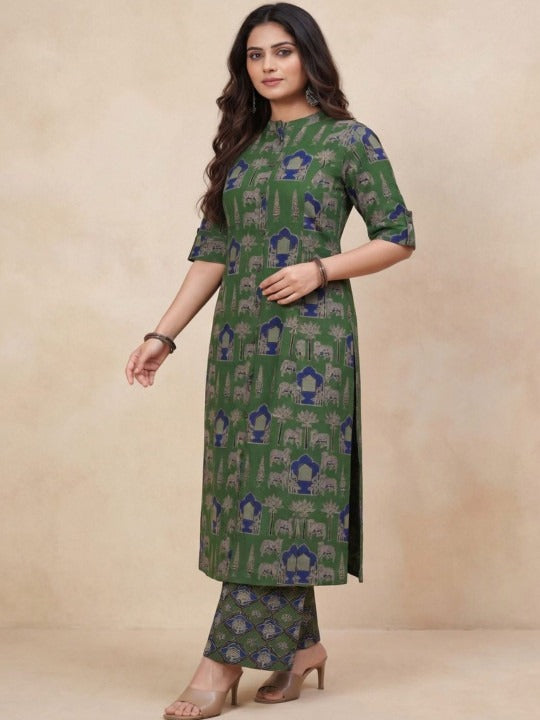 Women Ethnic Motifs Printed Regular Kurta with Palazzos