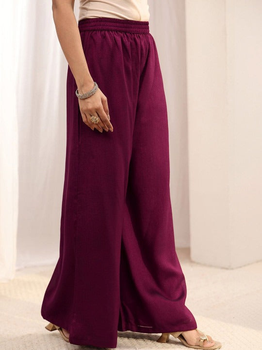 Women Ethnic Motifs Embroidered Regular Thread Work Kurta with Palazzos & With Dupatta