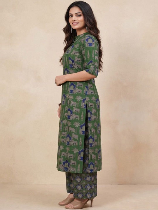Women Ethnic Motifs Printed Regular Kurta with Palazzos