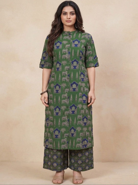 Women Ethnic Motifs Printed Regular Kurta with Palazzos