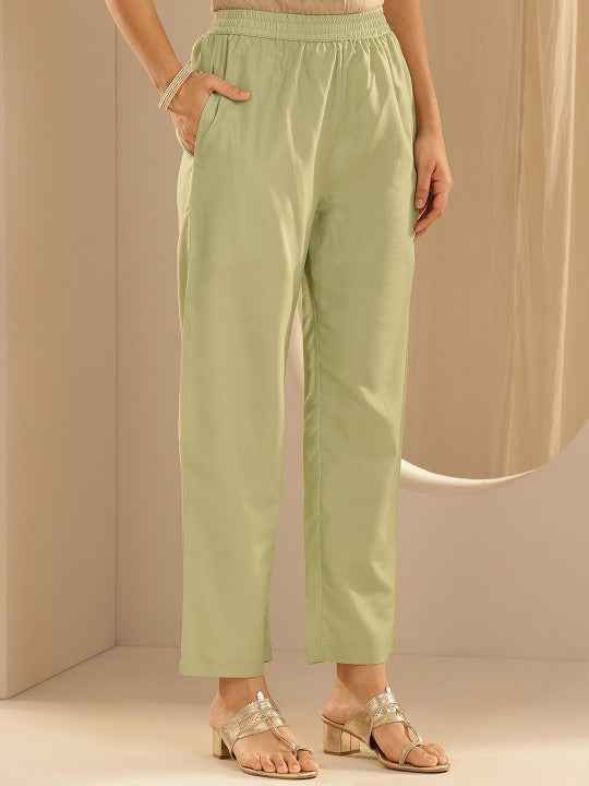 Floral Woven Design Zari Straight Kurta With Trousers And Dupatta