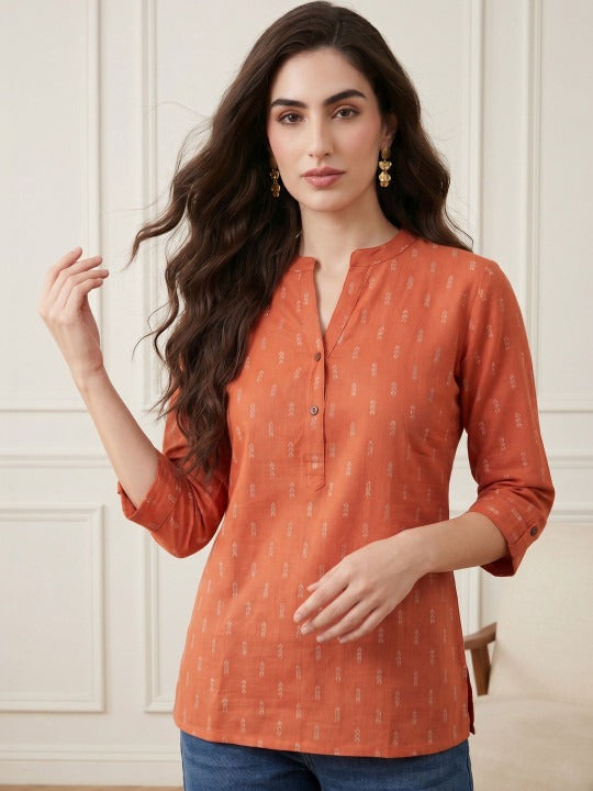 Ethnic Motifs Printed Pure Cotton Kurti