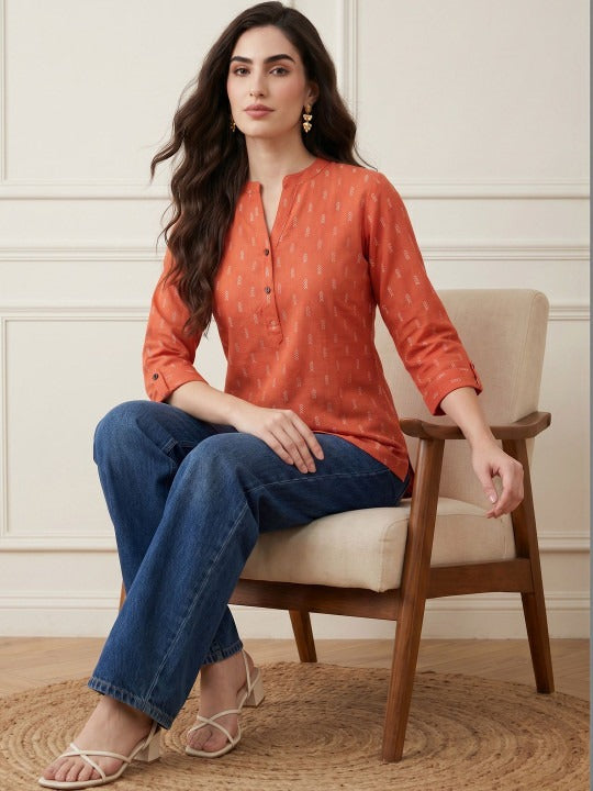 Ethnic Motifs Printed Pure Cotton Kurti