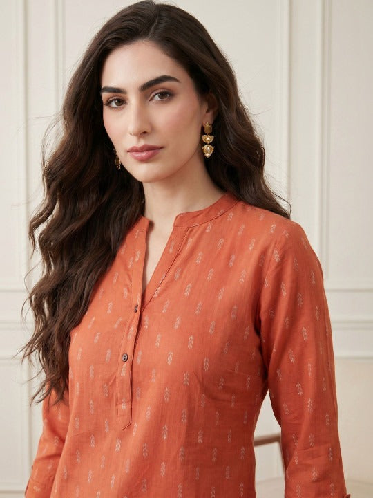 Ethnic Motifs Printed Pure Cotton Kurti