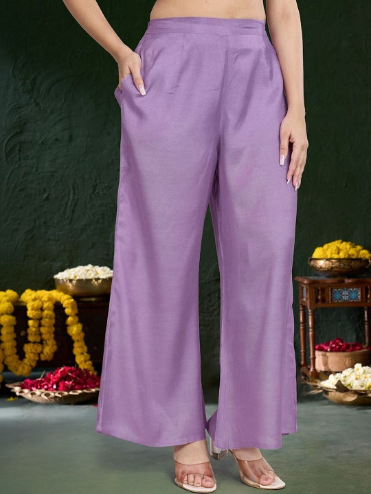 Women Floral Embroidered Regular Thread Work Kurta with Palazzos & Dupatta