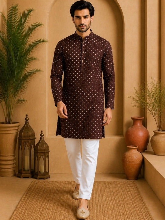 Men Geometric Printed Kurta