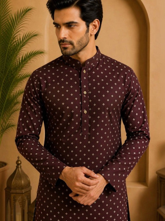 Men Geometric Printed Kurta