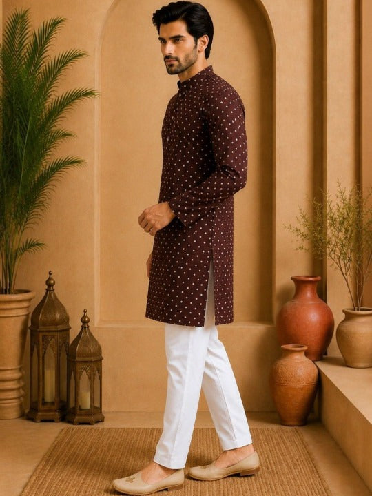 Men Geometric Printed Kurta