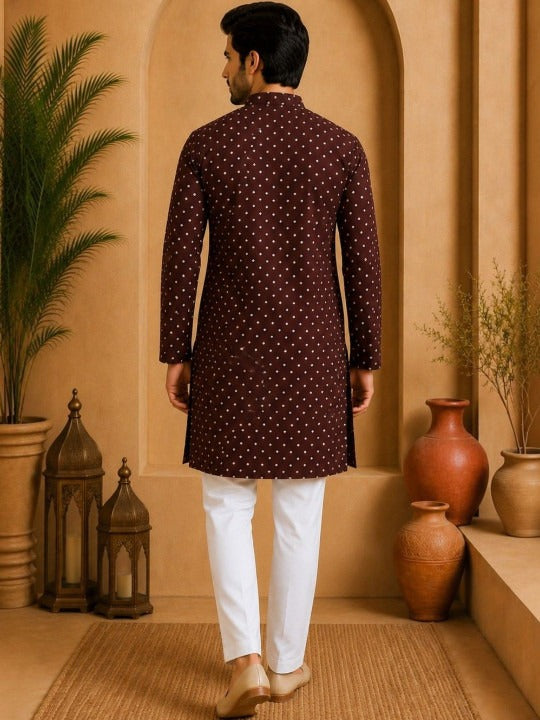 Men Geometric Printed Kurta
