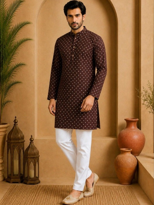 Men Geometric Printed Kurta