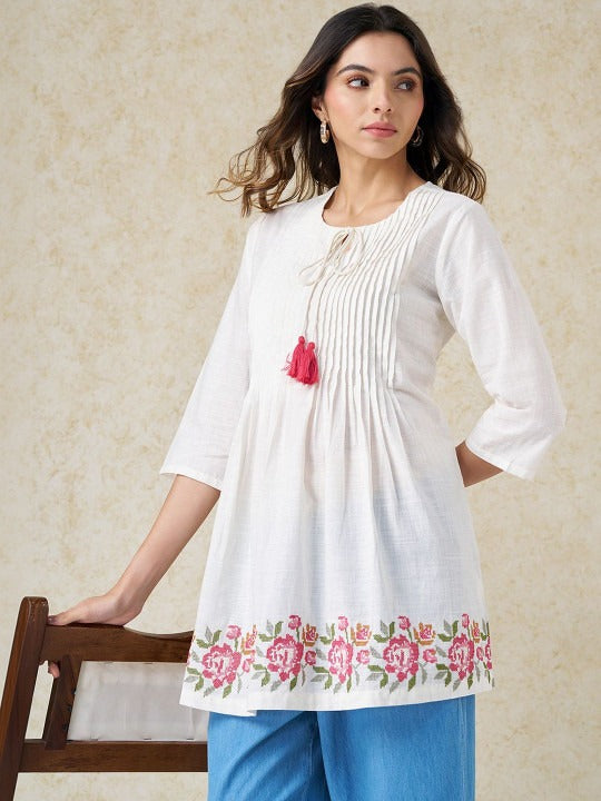 Printed Round Neck Tunic