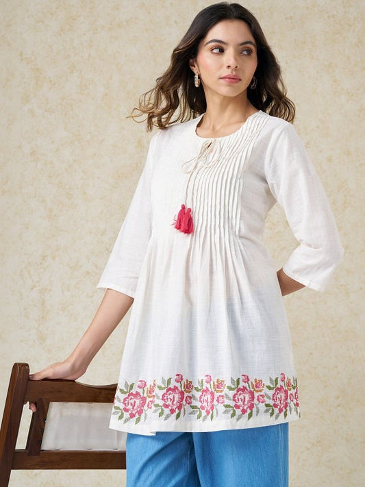 Printed Round Neck Tunic
