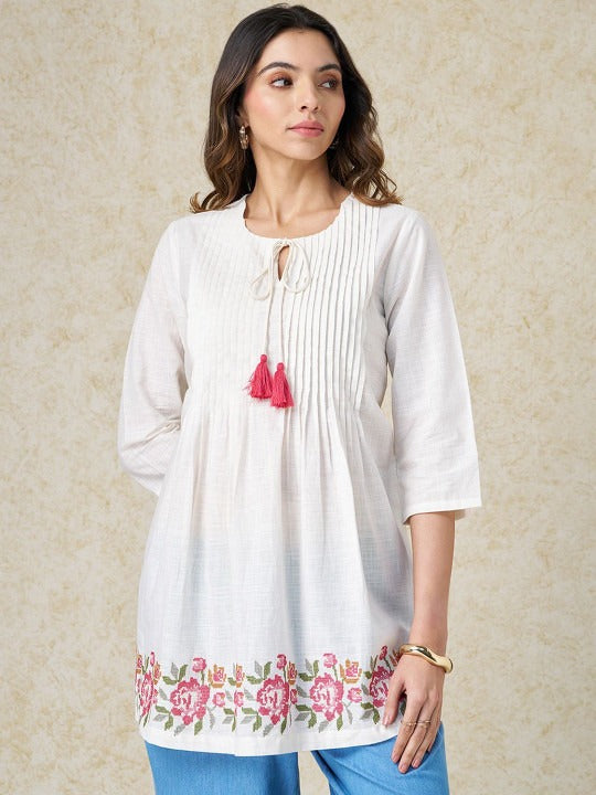 Printed Round Neck Tunic