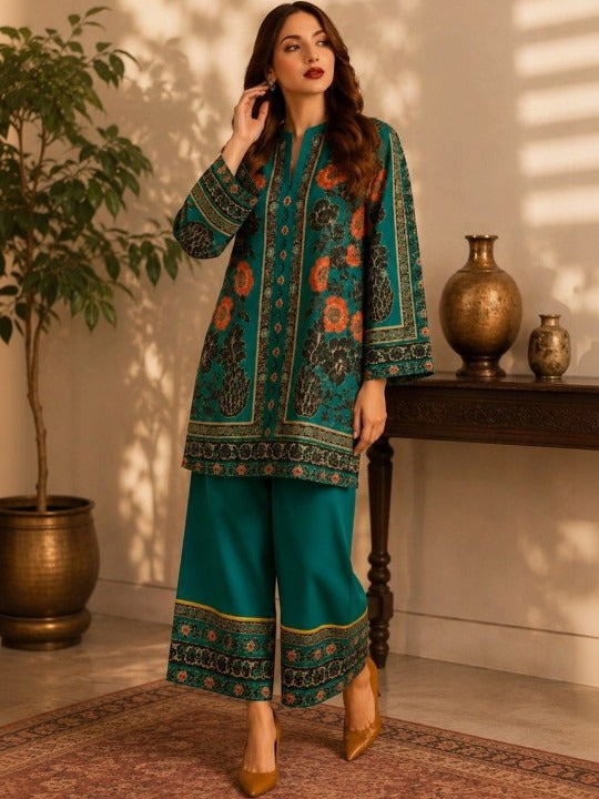 Women Ethnic Motifs Printed Regular Kurta with Palazzos