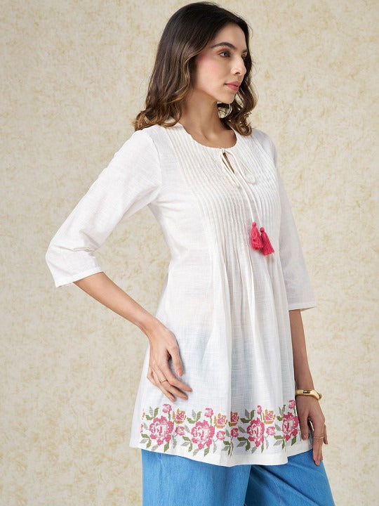 Printed Round Neck Tunic