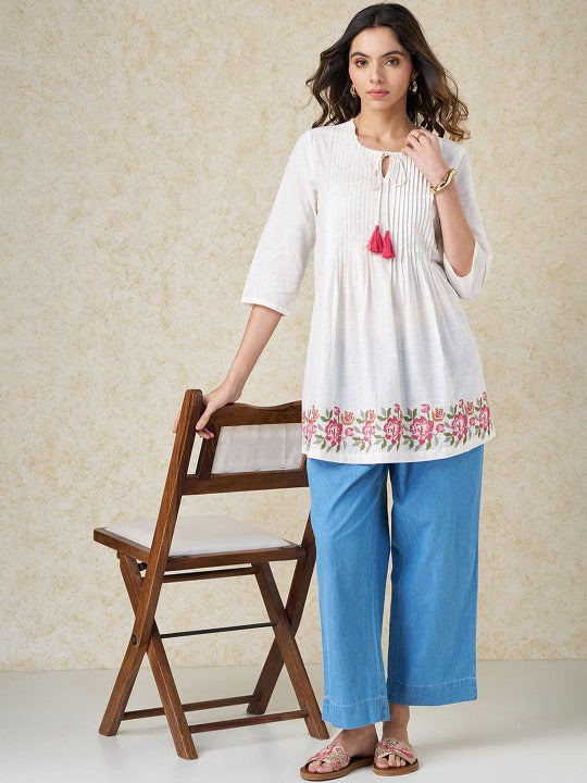 Printed Round Neck Tunic