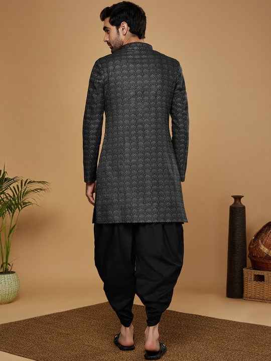 Men Woven Design Indowestern Sherwani  Set