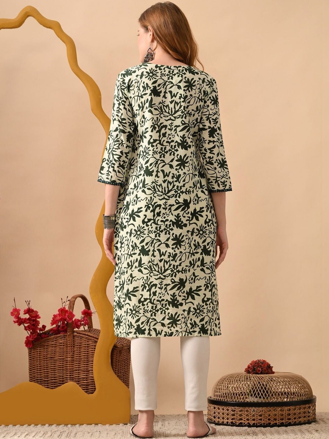 Women Floral Printed Indie Prints Kurta