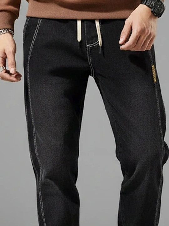 Men Jogger Fit Mid-Rise Medium Shade Jeans