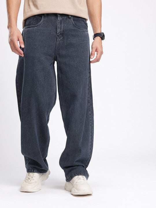 Men Baggy Fit Light Fade Jeans
